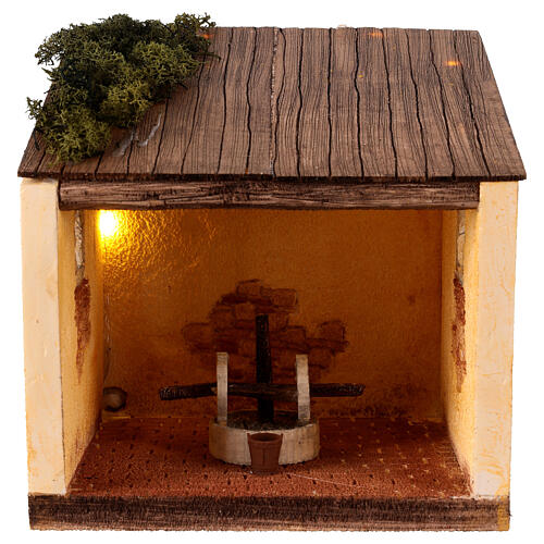 Oil mill setting, 25x25x20 cm, for 10 cm Nativity Scene 1