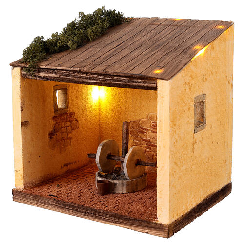 Oil mill for 12 cm Nativity Scene, 25x25x20 cm 2