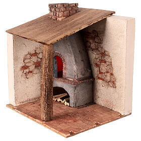 Forno con luce led 15x15x15 cm presepe 10 cm