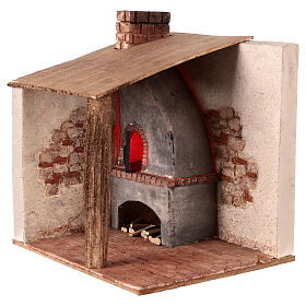 Dome oven with LED, 18x18x15 cm, for 12 cm Nativity Scene