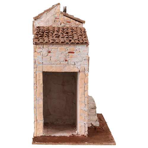 Maison typique populaire 30x25x20 cm pour crèche 12 cm 4