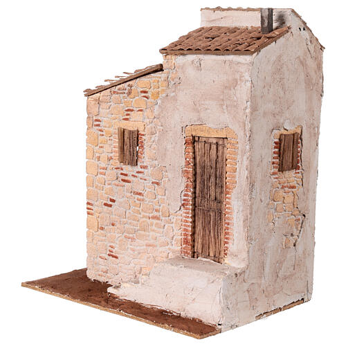 Casa tipica popolare 30x25x20 cm per presepe 12 cm 2
