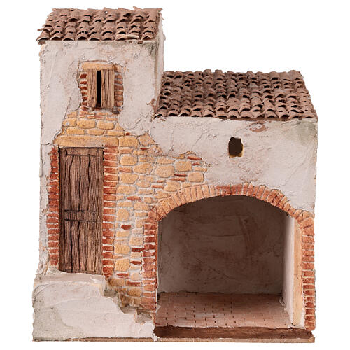 Casa in stile popolare presepe 30x25x28 cm statuine da 12 cm 1