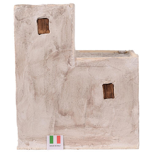 Palestinian Style House with Canopy 30x25x20 cm Nativity 12 cm 4
