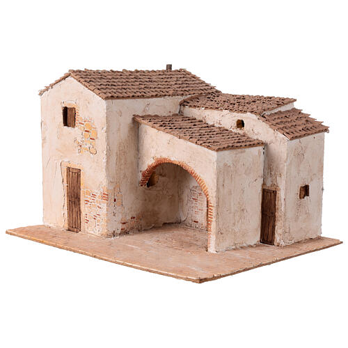 Rustic building, 30x50x40 cm, for 12 cm Nativity Scene 2