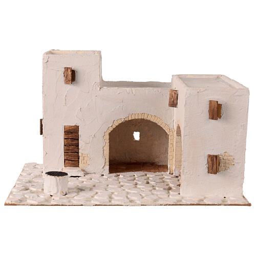 Borgo stile palestinese 25x45x35 cm presepe 10 cm 1