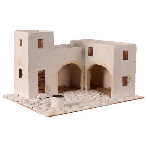 Borgo stile palestinese 25x45x35 cm presepe 10 cm 3