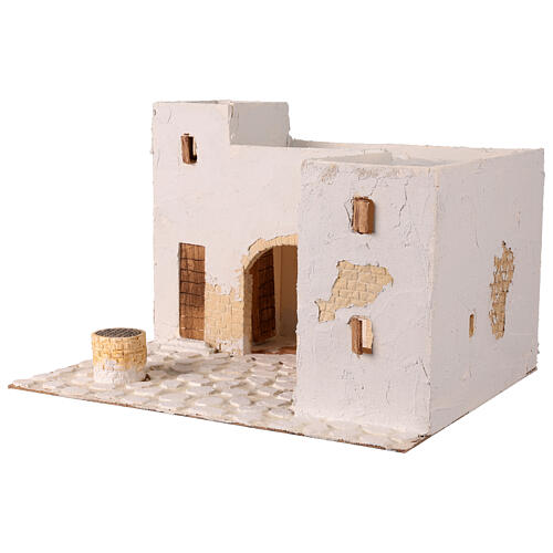 House with arches and well, 30x50x40 cm, for 12 cm Nativity Scene 2