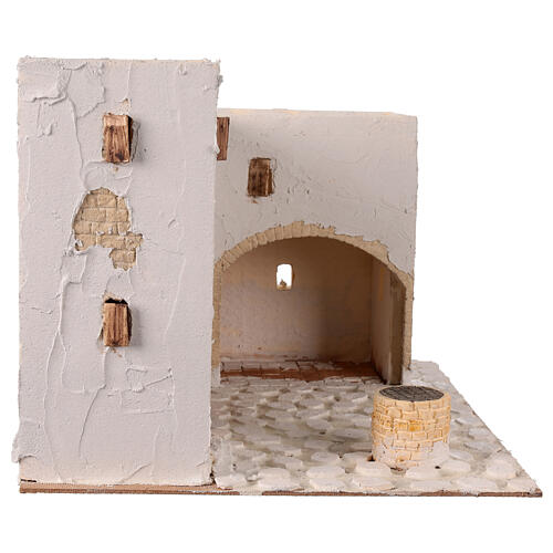 House with arches and well, 30x50x40 cm, for 12 cm Nativity Scene 4