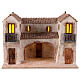 Setting with porch and balconies, 31x45x35 cm, for 10 cm Nativity Scene s1