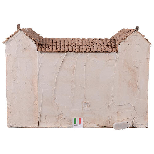 Scenografia con balconi 31x 45x35 cm presepe 10 cm 5
