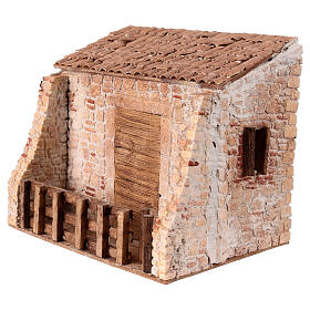 Brick stable for 10 cm Nativity Scene, 20x20x15 cm