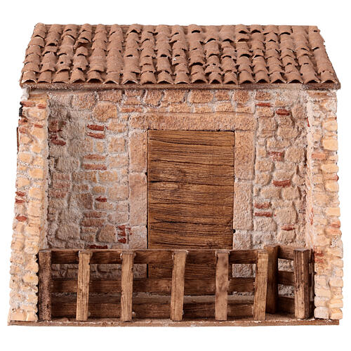 Brick stable for 10 cm Nativity Scene, 20x20x15 cm 1