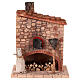 Forno con led effetto fuoco 15x10x8 cm per presepe 10 cm s1