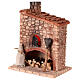 Forno con led effetto fuoco 15x10x8 cm per presepe 10 cm s2