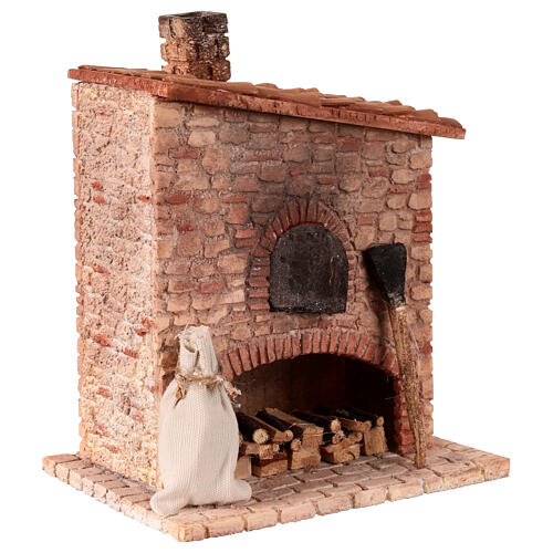 Forno con led 15 cm per presepe 12 cm 3