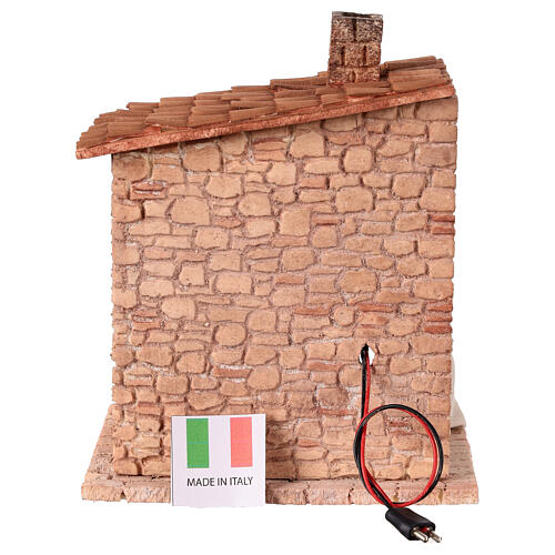 Forno con led 15 cm per presepe 12 cm 4