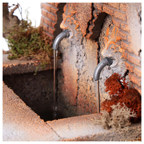 Doppelbrunnen mit Wasserfunktion, für 20-cm-Krippe – 25 × 25 × 20 cm 2