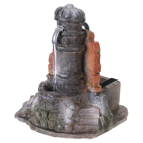 Large fountain for 14-16 cm Nativity Scene, resin, 15x10x10 cm 3