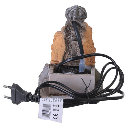 Free-standing fountain for nativity with pump 14-16 cm resin 13x10.5x11.5 cm 5