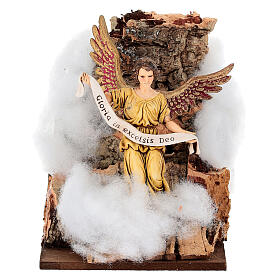 Anioł trzepocze skrzydłami, Moranduzzo – ruchoma figurka do szopki 13 cm, 15x10x15 cm