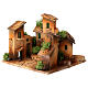 Vicolo case presepe 3 cm legno sughero 10x15x15 cm s2
