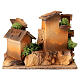 Vicolo case presepe 3 cm legno sughero 10x15x15 cm s4