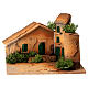 Piazza con case presepe 3 cm sughero dipinto 10x15x15 cm s1