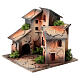 Place crèche 3 cm maisons rustiques 15x15x15 cm s2
