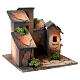 Piazza presepe 3 cm case rustiche 15x15x15 cm s3