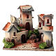 Piazzetta presepe 3 cm case miniatura 12x15x15 cm s1
