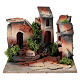 Piazzetta presepe 3 cm con scale sughero 12x15x15 cm s1
