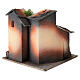 Cluster of small houses for 3-4 cm Nativity Scenes, wood and cork, 14x15x15 cm s4