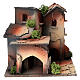Gruppo casette presepe 3-4 cm legno sughero 15x15x15 cm s3