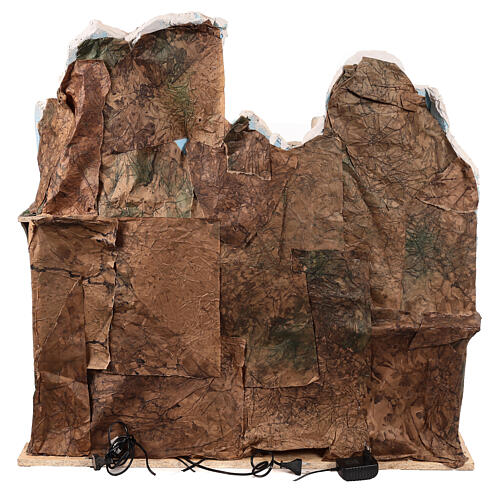 Orientalische Dorfkulisse – neapolitanische Krippenlandschaft mit Beleuchtung, Wasserlauf und Backofen, für 14 cm Krippe, 95 × 95 × 120 cm, Modul 2 10