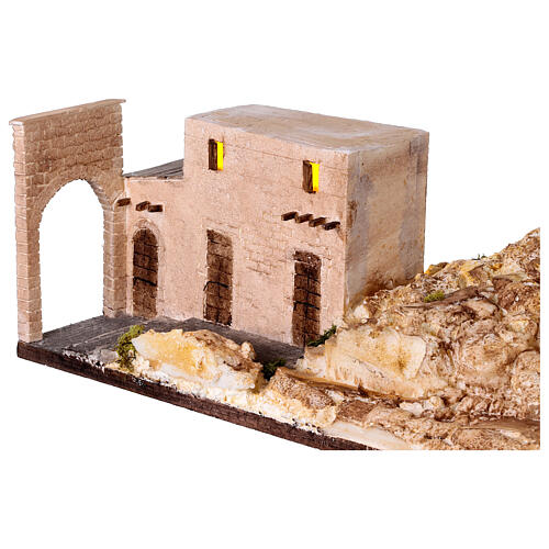 Scenografia 110x50 cm presepe Pasquale per statuine 9-10 cm sepolcro 4