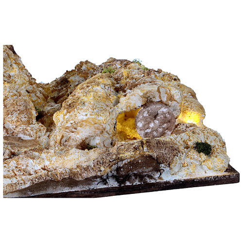 Arabische Szene mit beleuchteter Grotte 120x60 cm Osterkrippe 12-14 cm 2