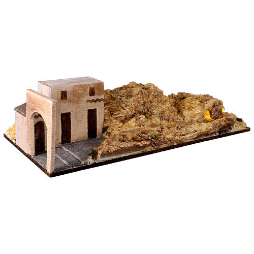 Ambientazione araba sepolcro 120x60 cm presepe Pasquale 12-14 cm 5