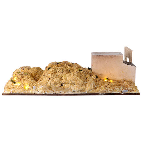 Ambientazione araba sepolcro 120x60 cm presepe Pasquale 12-14 cm 6