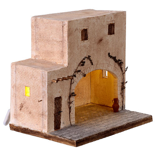 Last Supper, illuminated setting of 35x25x32 cm for 8-10 cm Easter Creche 3