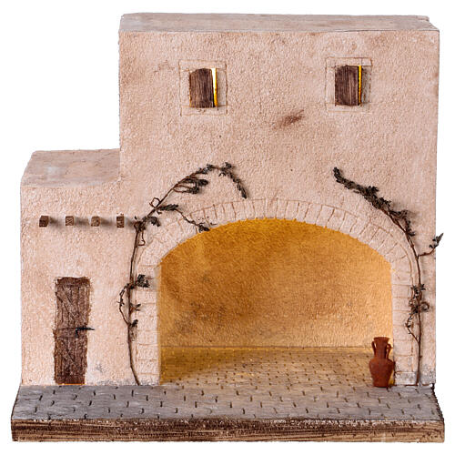 Cène illuminée 35x25x32 cm crèche de Pâques 8-10 cm 1