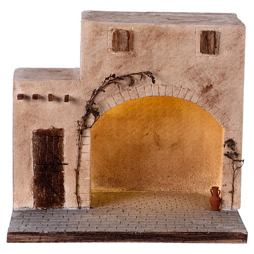 Scène illuminée Cène 40x30x35 cm crèche de Pâques 12-14 cm 1