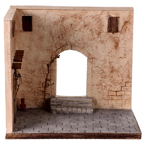 Scena Processo di Gesù 40x30x35 cm Presepe Pasquale 12-14 cm 1