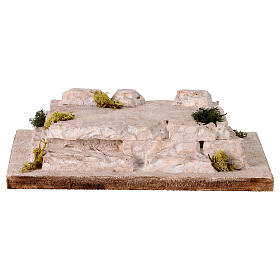 Setting for Jesus' Crucifixion, 35x25x8 cm, 8-10 cm Easter Creche