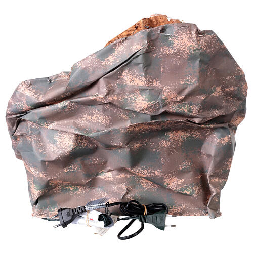 Beleuchtete Szenerie mit Brunnen und Geburt Christi, für 10-cm-Krippe – 30 × 30 × 35 cm 5