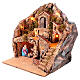 Ambientazione presepe illuminata fontana funzionante e natività 10 cm 30x30x35 cm s3