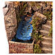 Capanna con cascata e natività illuminata 35x40x30 cm presepe 8-10 cm  s4
