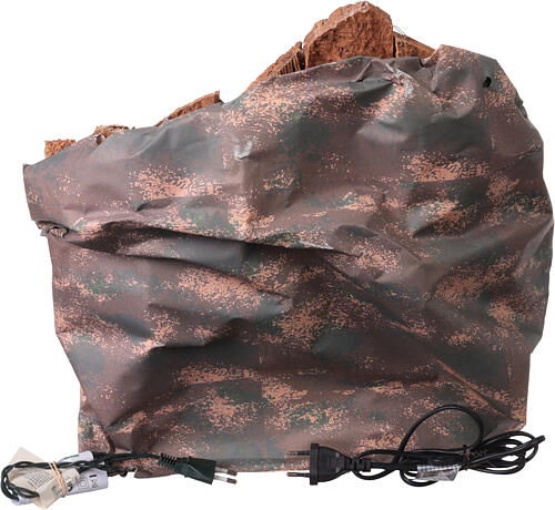 Chata z kaskadą i oświetloną sceną Bożego Narodzenia, 35x40x30 cm, do szopki 8-10 cm 6