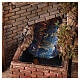 Capanna con Natività mulino cascata 55x60x45 cm presepe 8-10 cm  s6