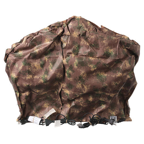 Stable with Nativity Scene, mill, waterfall 55x60x45 cm nativity set 8-10 cm 7